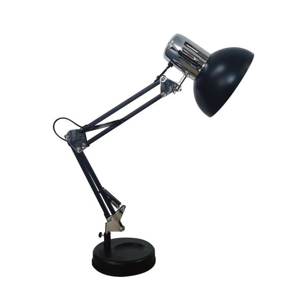 Articulated Desk Lamp Rutilo 1xe27 Black/chrome 57x39x15 Cm