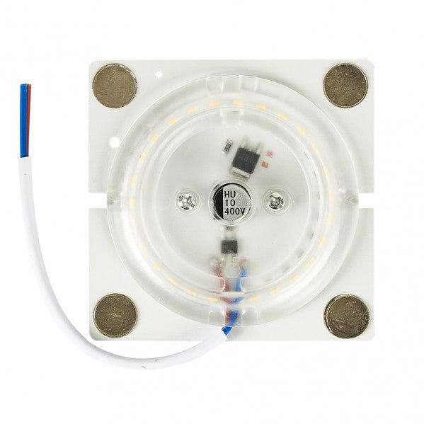 Disco Led 12w 6000k Placa Cuad.blanco 8x8x1 Cm 936lm Magnetico