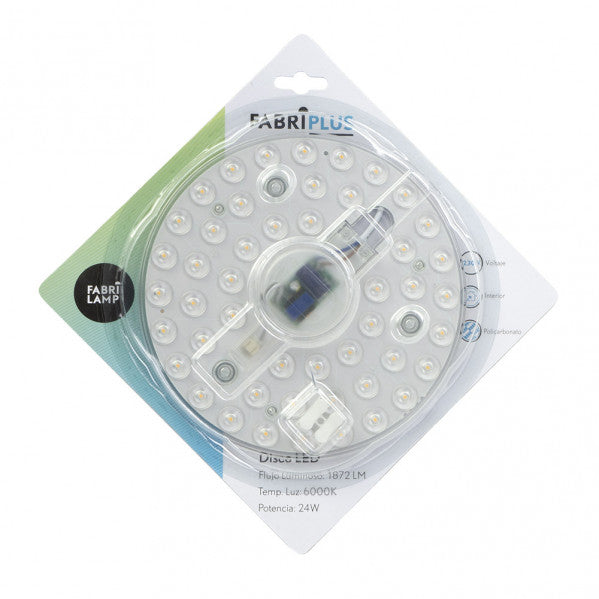 Disco Led 24w 6000k Placa Red.blanco 17x17x2,5 Cm 1872lm