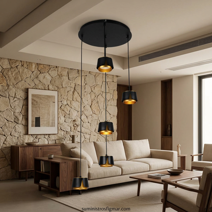 Domenica negro y oro en salón