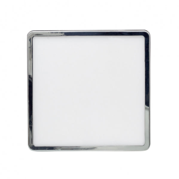 Downlight 8w 4000k Cromo Providencia 586lm 1x11,8x11,8 Cm De Empotrar Corte Ajustable 4,5x4,5-8x8 Cm