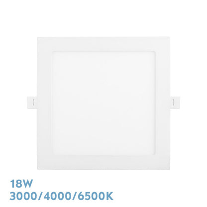 Downlight Empotrar Abaco 18w 3000-4000-6500k Blanco 1620lm Cuadrado 1,3x22,5x22,5cm Corte 20d