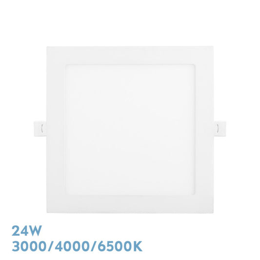 Downlight Empotrar Abaco 24w 3000-4000-6500k Blanco 2160lm Cuadrado 1,3x22,5x22,5cm Corte 20d