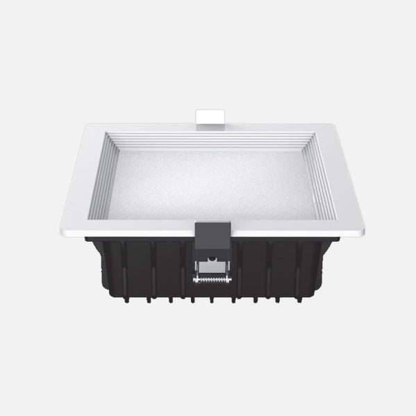 Downlight Led Intego Pro Cuadrado 26w 1490lm 7x18x18 Cm Blanco 6400k Corte 15,5x15,5 Cm