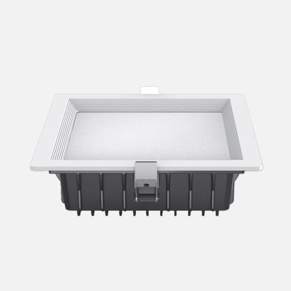 Downlight Led Intego Pro Cuad. 32w 1880lm 7x22x22 Cm Blanco 6400k  Corte 19x19 Cm