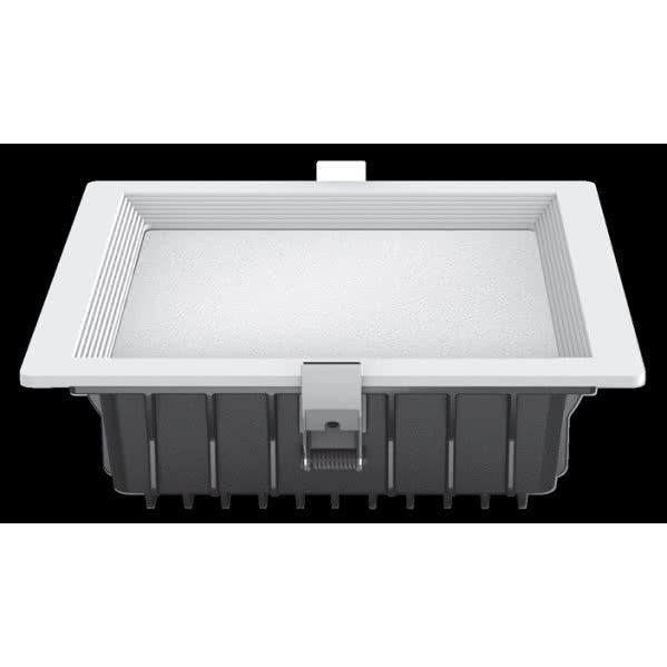 Downlight Led Intego Pro Cuad. 32w 1880lm 7x22x22 Cm Blanco 6400k  Corte 19x19 Cm