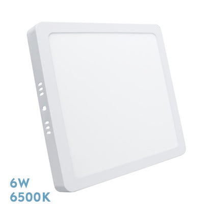 Downlight Superficie Cuadrado Selenita 6w 6500k Blanco 540 Lm 2,8x12x12 Cm