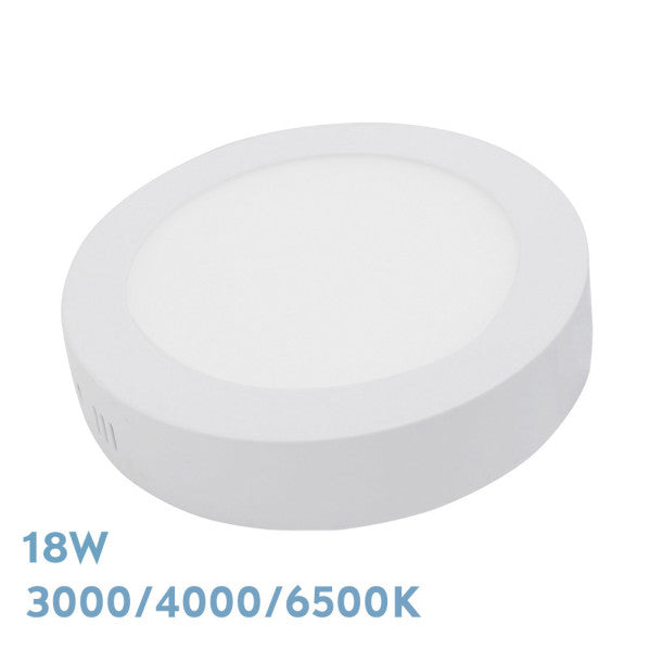 Downlight Superf.diorita 18w 3000k-4000k-6500k Blanco 1620lm 3,5x22x22 Cm