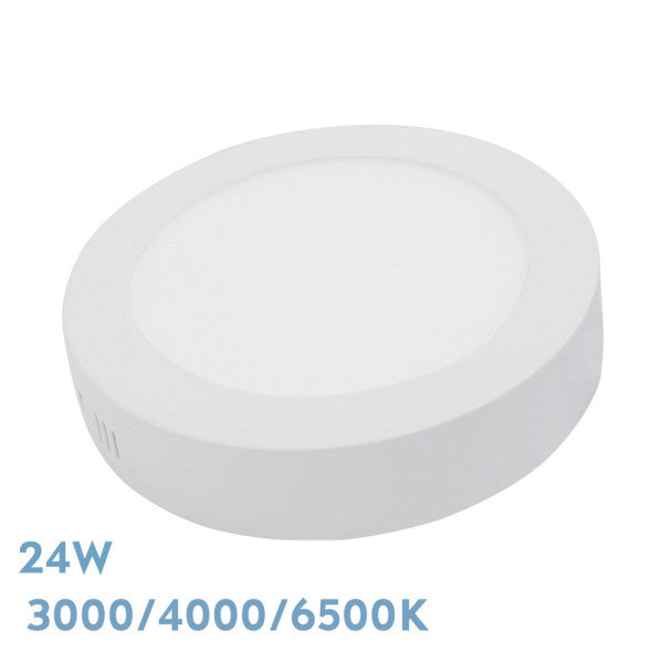 Downlight Superf.diorita 24w 3000k-4000k-6500k Blanco 2160lm 3,5x29x29 Cm