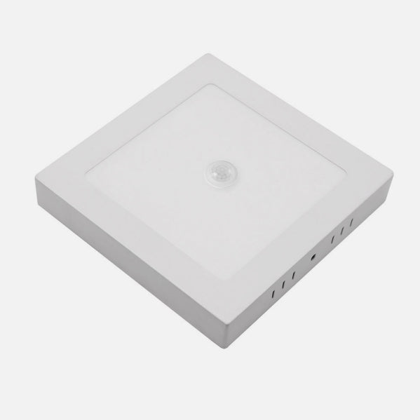 Downlight Superf. Onix 18w 3000k-4000k-6500k Blanco 1620lm Cuadrado C/sensor Movimiento Crepuscular 3x22x22cm