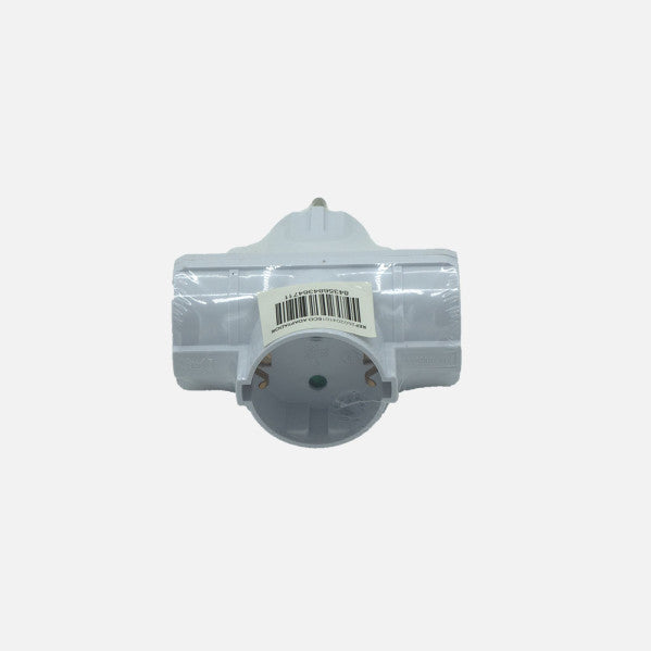 Eco Adaptador 3tomas Retract.mod4 2p+e 16a 230v Blanco  Ptotecc. Infantil 4x8,5x10cm