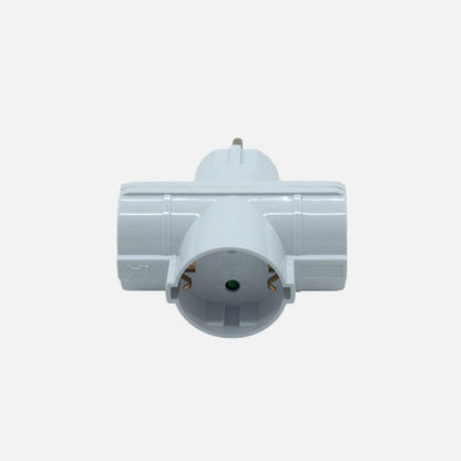 Eco Adaptador 3tomas Retract.mod4 2p+e 16a 230v Blanco  Ptotecc. Infantil 4x8,5x10cm