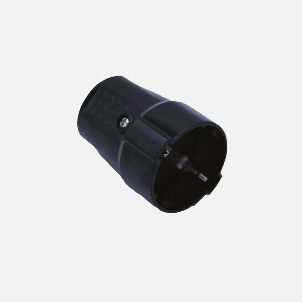 Eco Base Aerea Retractil Mod1 2p+e 16a 230v Negra 5x4x6cm