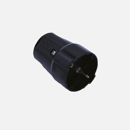 Eco Base Aerea Retractil Mod1 2p+e 16a 230v Negra 5x4x6cm