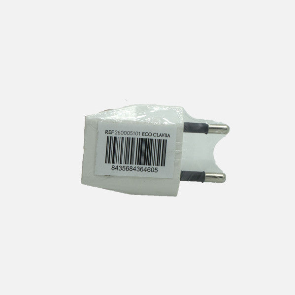 Eco Clavija Retractil Mod5 2p+e 10a 230v Blanca 2x3,5x6cm