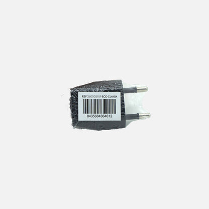 Eco Clavija Retractil Mod5 2p+e 10a 230v Negra 2x3,5x6cm