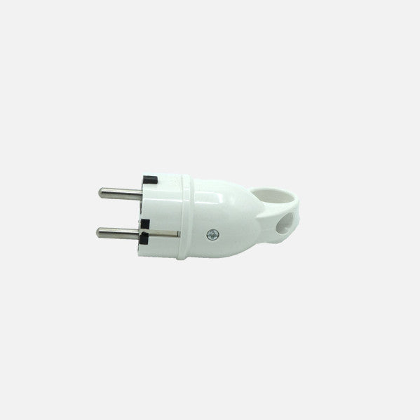 Eco Clavija Retractil Mod6 2p+e 16a 230v Blanca 4,5x3,5x10cm C/anilla Tirador