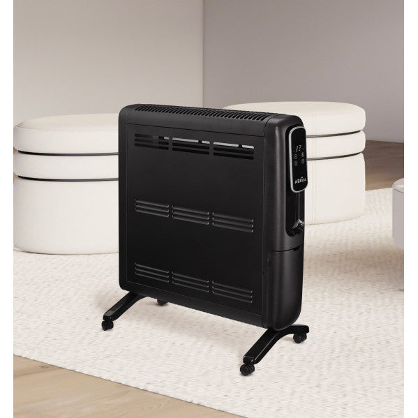Emisor Termico Aluminio Alpino 1500w Negro 2pot Display C/remoto,antivuelco,temp.reg.61,8x51x25,5cm