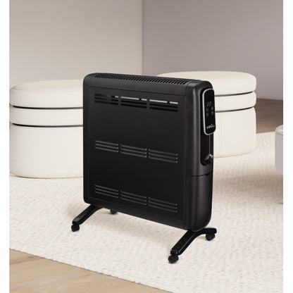 Emisor Termico Aluminio Alpino 1500w Negro 2pot Display C/remoto,antivuelco,temp.reg.61,8x51x25,5cm