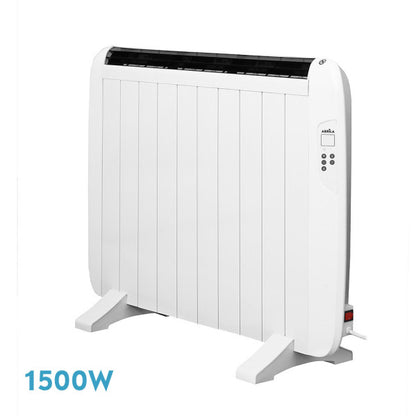 Emisor Termico Gaban 1500w X En Aluminio Blanco Remoto Lcd,temporizador Mural/portat.58,5x86x5,5 Cm