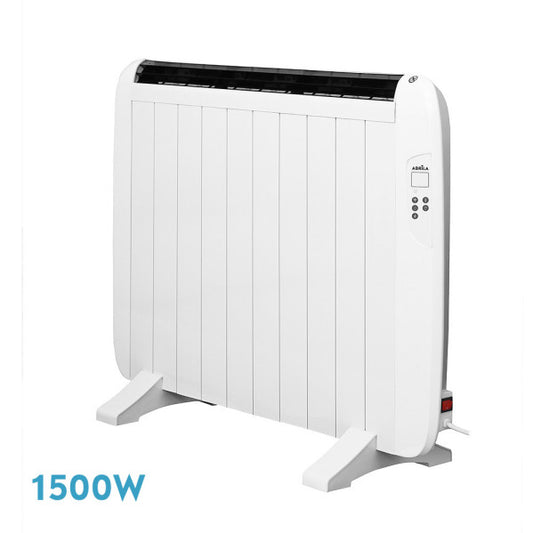 Emisor Termico Gaban 1500w X En Aluminio Blanco Remoto Lcd,temporizador Mural/portat.58,5x86x5,5 Cm