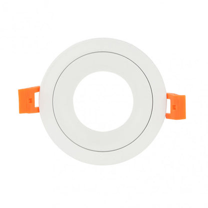 Empotrable Anou 1xgu10 Redondo Blanco 2x9,2x9,2 Cm 8 De Corte.C/portalampara