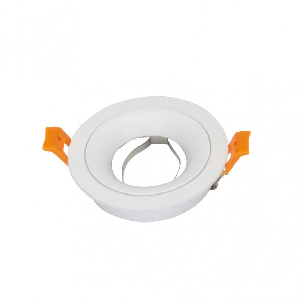 Empotrable Anou 1xgu10 Redondo Blanco 2x9,2x9,2 Cm 8 De Corte.C/portalampara