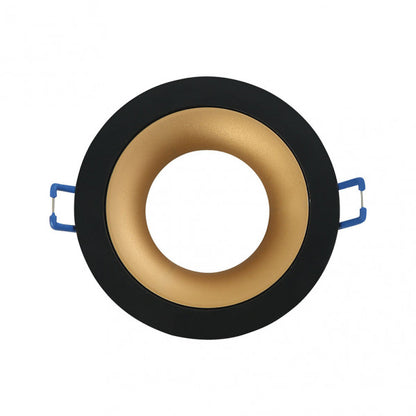 Empotrable Anou 1xgu10 Redondo Negro/oro 2x9,2x9,2 Cm 8 De Corte.C/portalampara