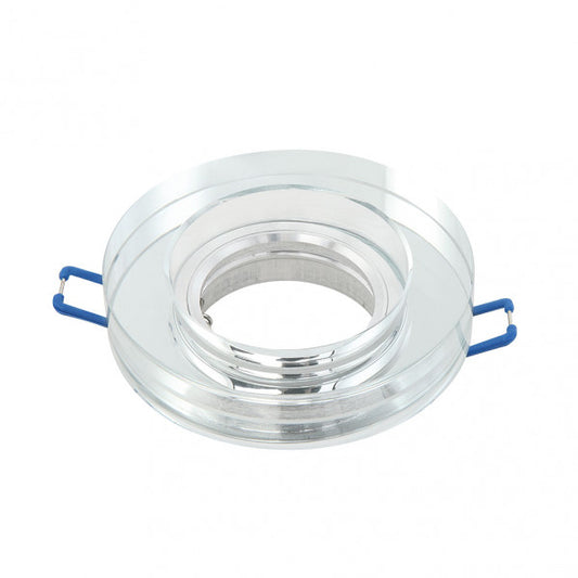 Empotrable Cristal Solna 1xgu10 Redondo Grosor 2cm Transparente C/portalampara 2x9,5x9,5 Cm Corte 6 Cm