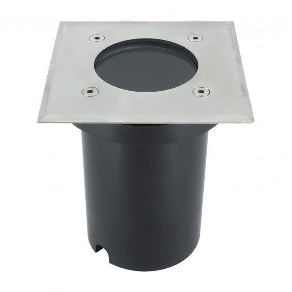 Empotrable Exterior Encastrar Cuad.1xgu10 Niquel 13x11x11Cm Ip65 Corte 10,5 Cm