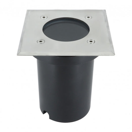 Empotrable Exterior Encastrar Cuad.1xgu10 Niquel 13x11x11Cm Ip65 Corte 10,5 Cm