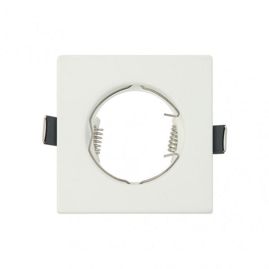 Empotrable  Magura 1xgu10  Cuadrado Blanco Mate 2,5x8,2x8,2  Cm Corte 6 Portalamparas Incluido