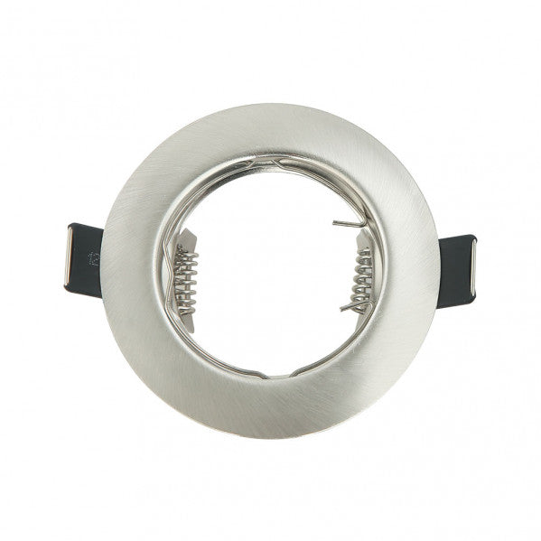 Empotrable  Magura 1xgu10  Redondo Niquel 2,5x8x8 Cm Corte 6 Portalamparas Incluido