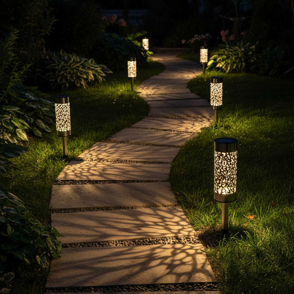 Estaca LED Decorativa Solar Metálica 28,3cm Jardín Galix