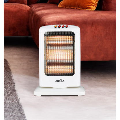 Estufa Elect.candente 1200w Blanco 3pot Oscilante  3elem.antivuelco,asa 44x33x23 Cm