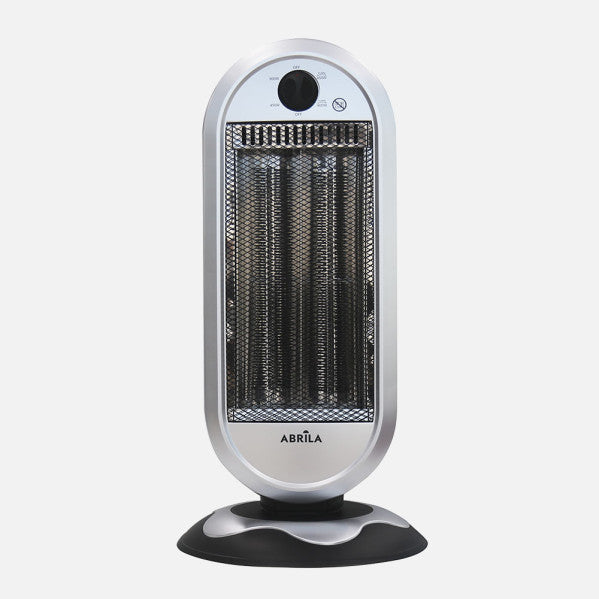 Estufa Elect.de Carbono Fulgor 900w Negro/plata 2potencias Oscilante 2elemntos Asa Antivuelco Termost.reg 60x30x30cm