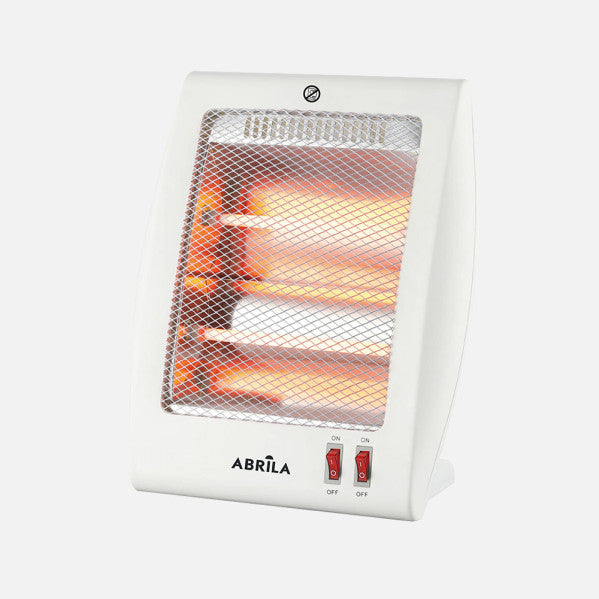 Estufa Electrica De Cuarzo Coker 800w Blanco 2pot Antivuelco 2elem,asa 35x29x14cm