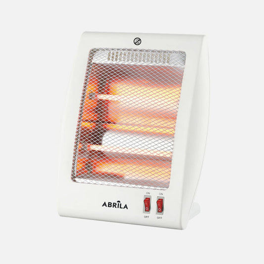 Estufa Electrica De Cuarzo Coker 800w Blanco 2pot Antivuelco 2elem,asa 35x29x14cm