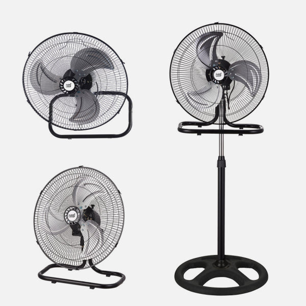 Fan 3-in-1 Recio Black 50 D 3 Speeds 70w 3 Blades Aluminium in Silver Oscillating