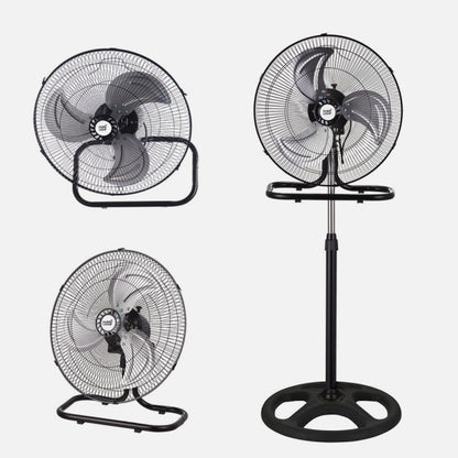 Fan 3-in-1 Recio Black 50 D 3 Speeds 70w 3 Blades Aluminium in Silver Oscillating