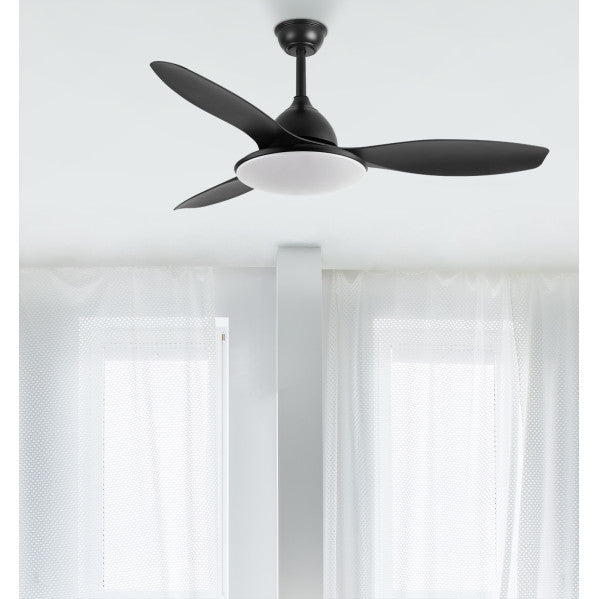 Fan Dc Black Yael 72w 3000-4000-6000k 122d 7200Llm 3 Blades, Remote+timer+memory