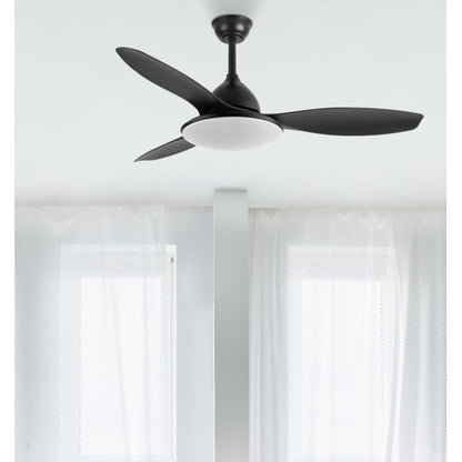 Fan Dc Black Yael 72w 3000-4000-6000k 122d 7200Llm 3 Blades, Remote+timer+memory