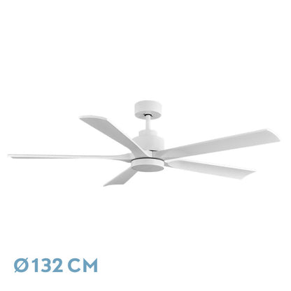 Fan Dc Cairo 24w 2400lm White 5 blades 132d 3000k,4500k,6000k, Remote+timer+memory
