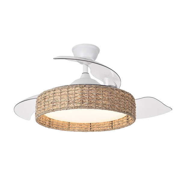 Dc Fan Canario 59w White/natural 3asp.107d 6980lm 3000-4500-6500k Dimmer+remote+memory+timer