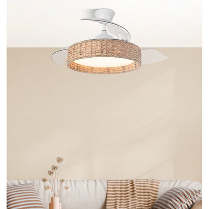 Dc Fan Canario 59w White/natural 3asp.107d 6980lm 3000-4500-6500k Dimmer+remote+memory+timer