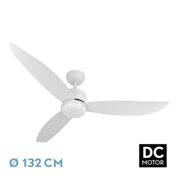 Fan Dc Genil 24w White 3blades 6vel 132d 2424 Lm 3000-4000-6500k Remote+timer+memory