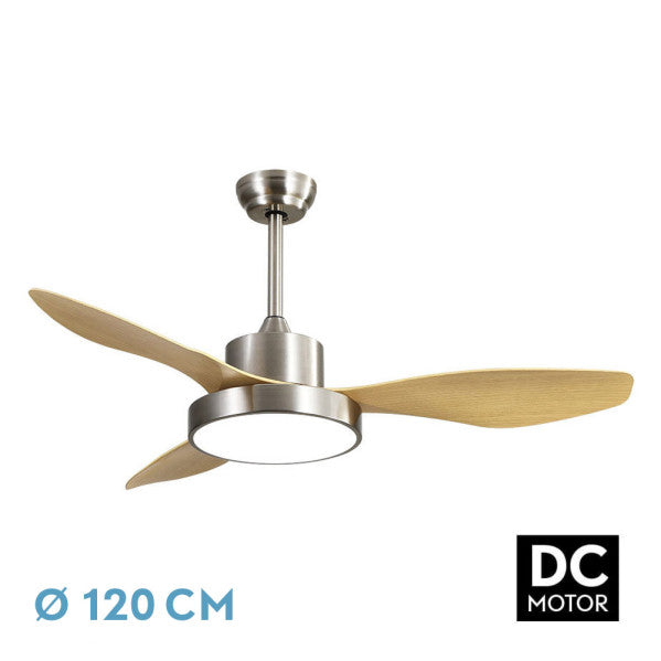 Fan DC Hayate 48w 4080lm Niq/there is 3 Asp 33/48x120x120cm 3000-4000-6000k C/remote, Memory And Timer