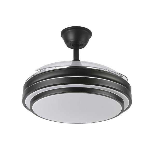 Fan DC Ibe 59w 6980lm Black 3 Pull-out Blades 107d 3000-4000-6000k Remote, Memory and Timer