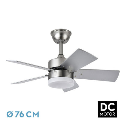 Fan Dc Marta 36w Nickel 5 Blades Rev. There is/silver 41x76d 3060lm C/ Remote, Memory And Timer 3000k,4000k,6000k