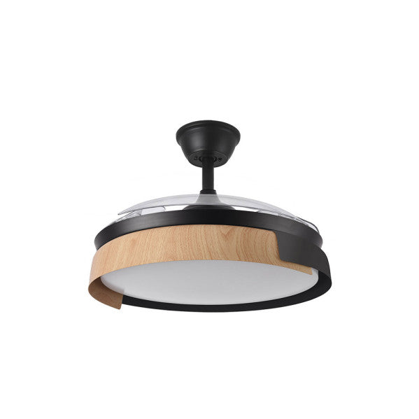 Fan DC Provenza 72w 7200lm Black/Beech 3 Pull-out Blades 36/51x50/107d.3 Colours, Remote, Timer, Memory
